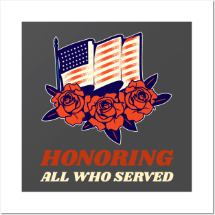 Honoring All Who Served (USA Veterans) Posters and Art